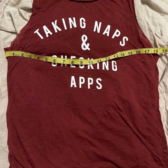 Taking Naps & Checking App Tank Top M - Picture 4 of 7